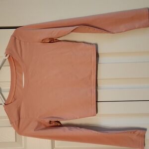 Artivaly Long Sleeve Pink Crop Top